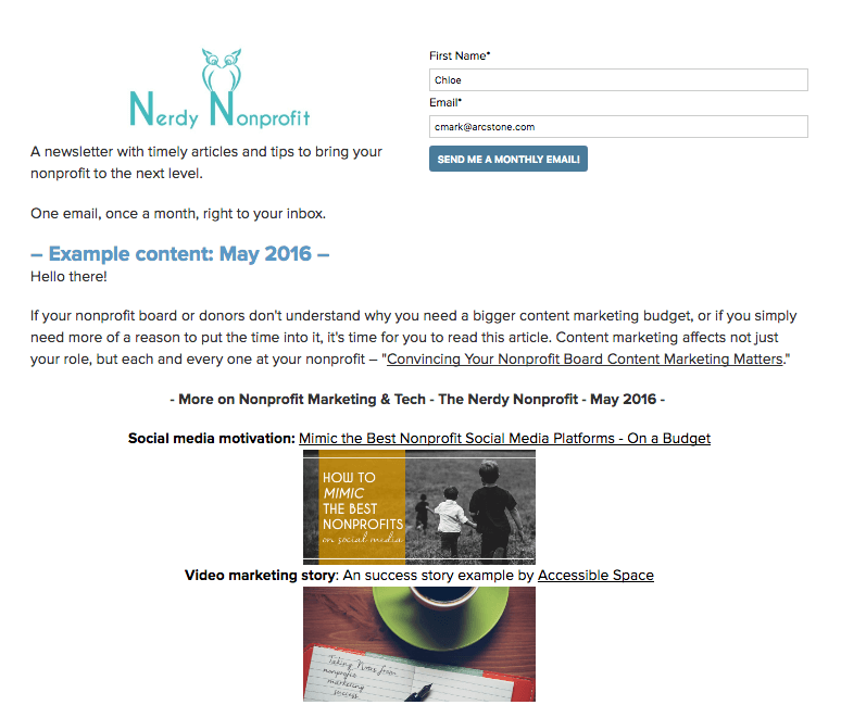 nonprofit-landing-page-example